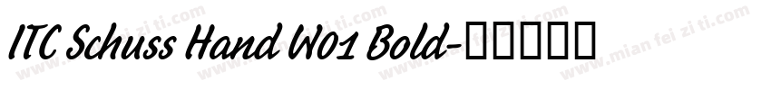 ITC Schuss Hand W01 Bold字体转换